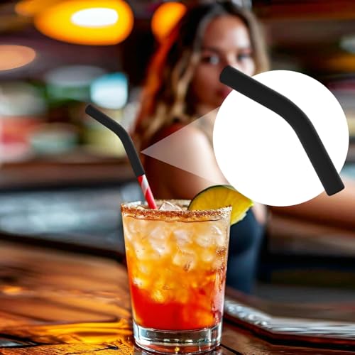 6pcs Food Grade Silicone Metal Straw Tips (6 Count)