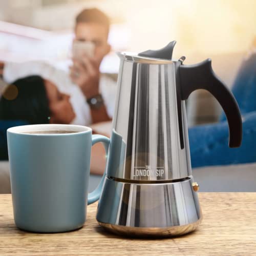London Sip Stainless Steel Stovetop Espresso Maker Moka Pot Italian Coffee Percolator
