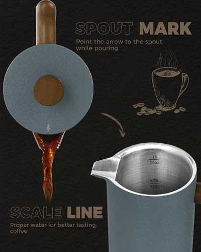 POLIVIAR French Press Coffee Maker
