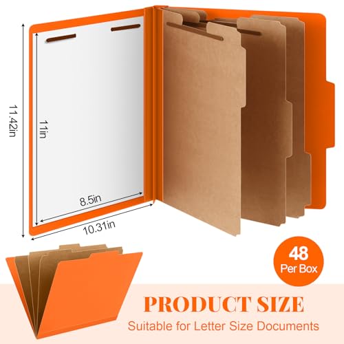 48 Pcs Classification Folder Letter Size