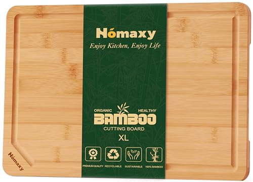 Extra Large Organic Bamboo Cutting Boards for Kitchen