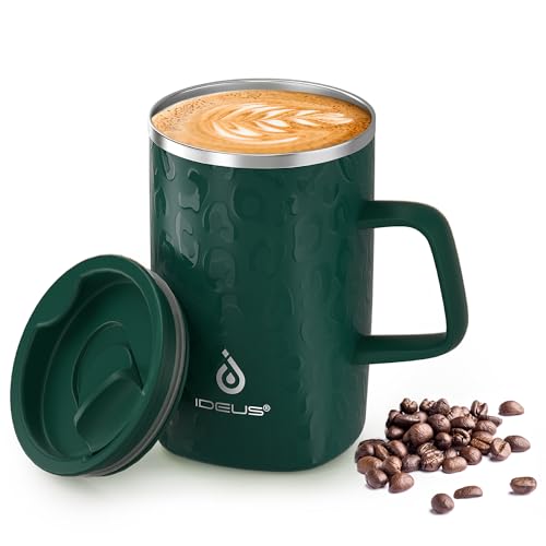 16 oz Insulated Coffee Mug with Lid and Handle