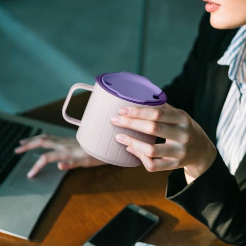 14 oz Insulated Coffee Mug with Lid and Straw