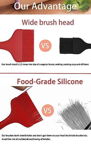 2 Pcs Of Large Silicone Basting Brushes One