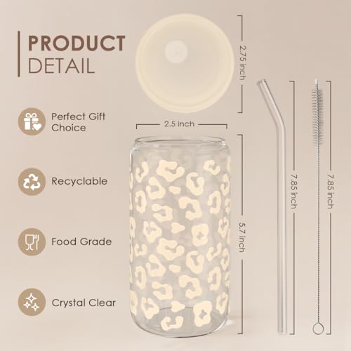 Leopard Glass Can