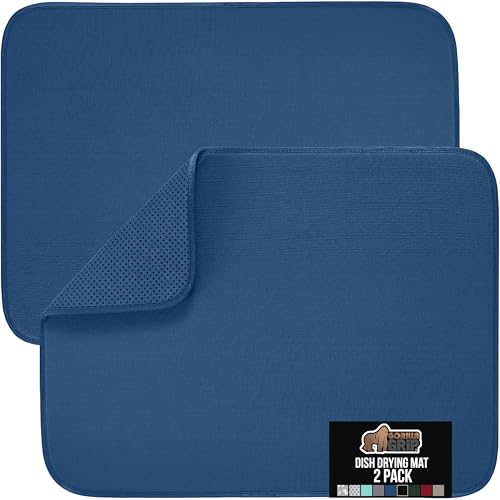 Ultra Absorbent Microfiber Dish Drying Mat (2 Count)