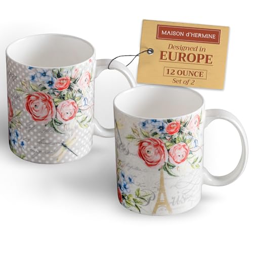 Coffee Mug with Handles Tea Cups (2 Count)