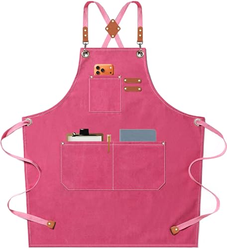 Chef Aprons for Men Women with Oversized Pockets