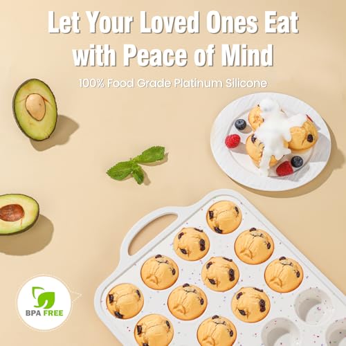 Silicone Mini Muffin Pan With Metal Reinforced Frame