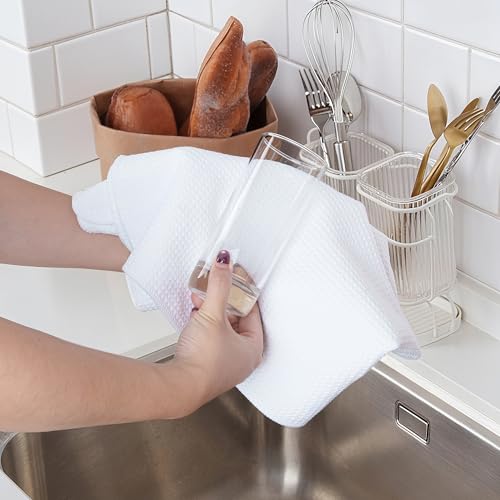 340 GSM Microfiber Waffle Kitchen Dish Tea Towel (12 Count)