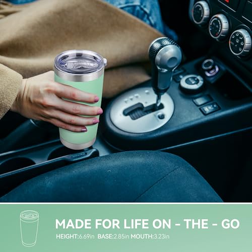 20 oz Tumbler Stainless Steel Tumblers Bulk with Lid Double Wall Insulated Coffee Tumbler Cups for Hot & Cold Drinks Powder Coated Travel Coffee Tumbler Mug Metal (12 Count)