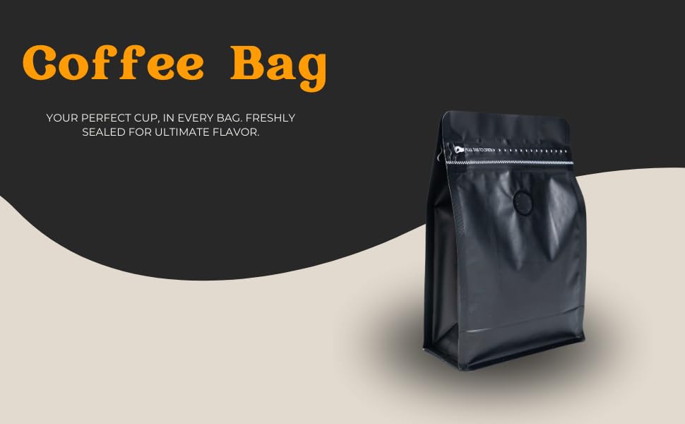 Premium Coffee Bags with Valve (50 Count)
