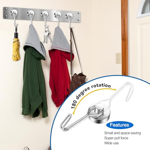 Magnetic Hooks Magnet Hook for Cruise Cabins Fridge 40LBS 6Pack (6 Count)