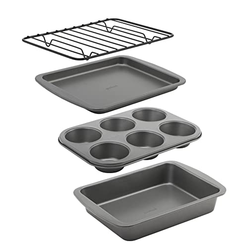 4 Piece Nonstick Steel Toaster Oven Set with Sheet Pan