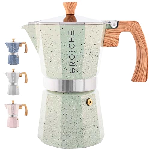 Milano Stovetop Espresso Maker Moka Pot 6 espresso Cup 9.3 oz Mint
