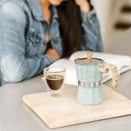Milano Stovetop Espresso Maker Moka Pot 9 espresso Cup 15.2oz Mint (9 Count)