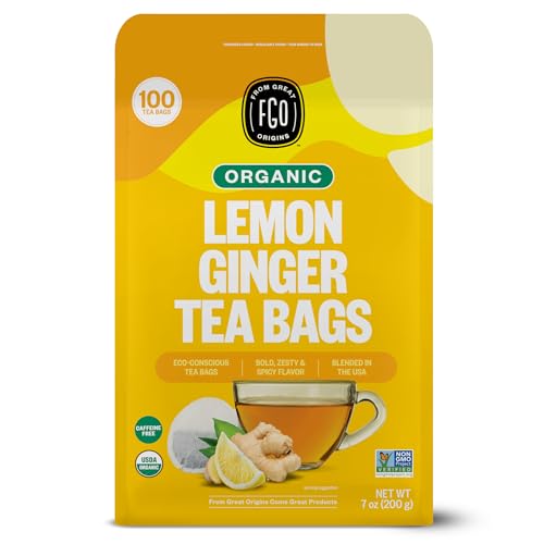 Organic Lemon Ginger Tea (100 Count)
