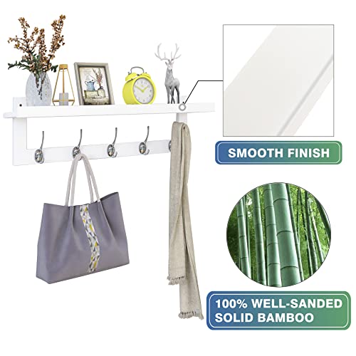 Coat Hooks with Shelf Wall