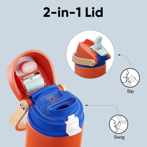 Insulated Water Bottle with Straw