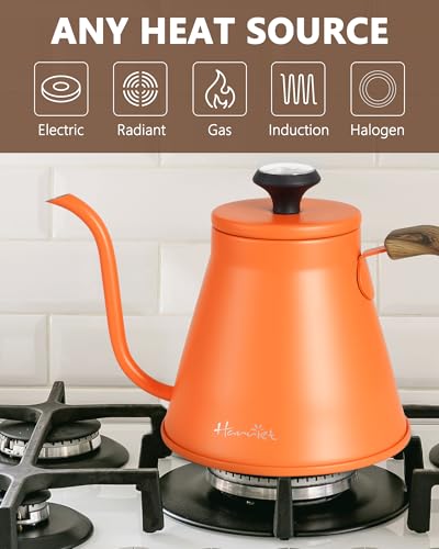 Gooseneck Kettle with Thermometer for Pour Over Coffee and Tea