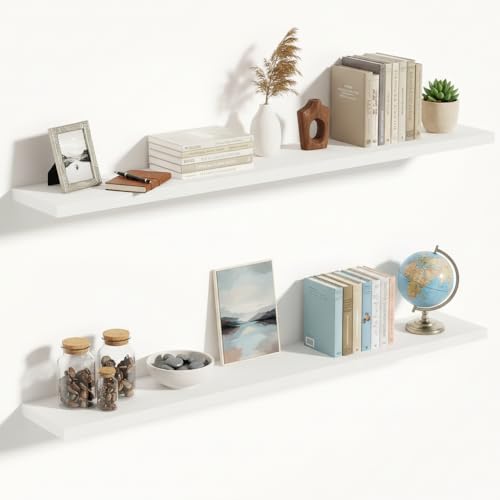 10 Inch Deep Floating Shelves for Wall 55” Set of 2 (2 Count)