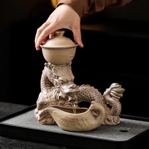 Ceramic Teapot with Infuser Semi Automatic Tea Set Magic Teapot with 8 cups Gradient Color
