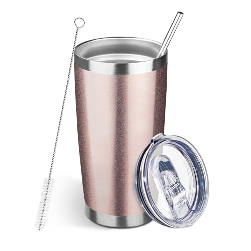 DIW 20oz Insulated Tumbler Travel Coffee Mug with Lid Straw