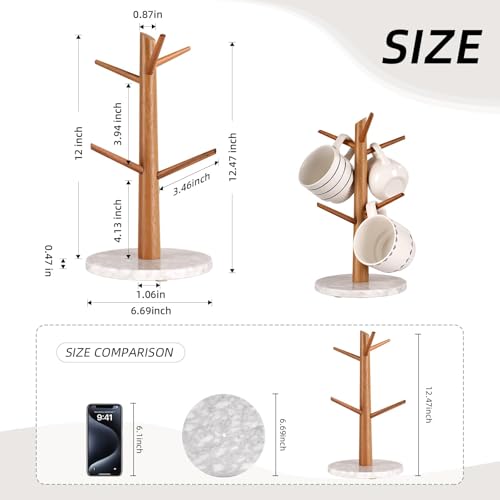 Acacia Wood Mug Tree