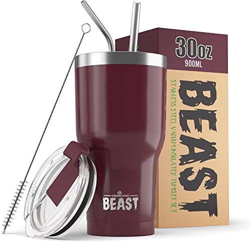 Beast 30 oz Tumbler Stainless Steel Vacuum Insulated Coffee Ice Cup Double Wall Travel Flask