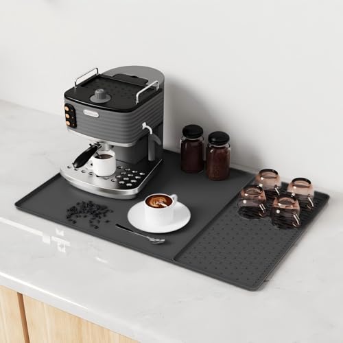 Coffee Mat Dish Drying Mat 2 in1 Coffee Maker Mat for Kitchen Counter