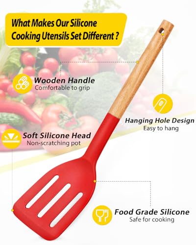 Pack of 4 Silicone Cooking Utensils Set (4 Count)