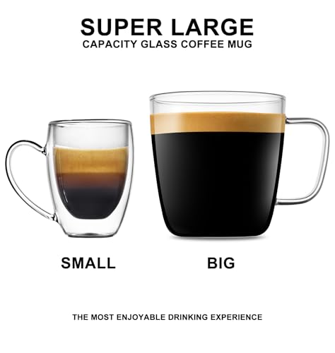 Glass Coffee Mugs (24 Fl Oz)