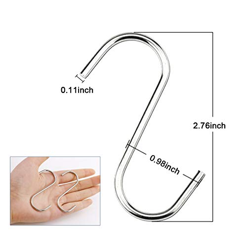 100 Pack Stainless Steel S Hooks (100 Count)
