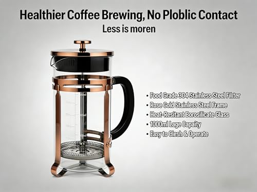 21 oz Bronze French Press Coffee Maker