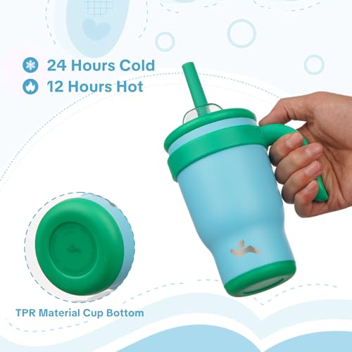14 oz Tumbler with Handle and Straw