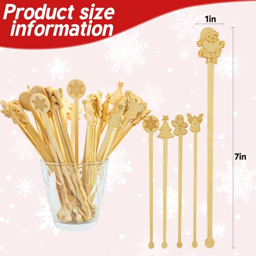 50PCS Bamboo Coffee Stirrers