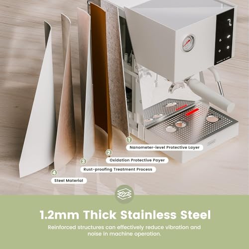 20 Bar Espresso Machine with Professional 58mm Espresso Maker with Milk Frother