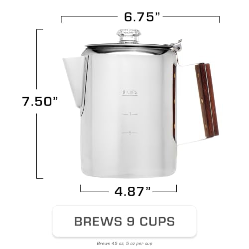Bozeman Percolator Coffee Pot (9 Count)