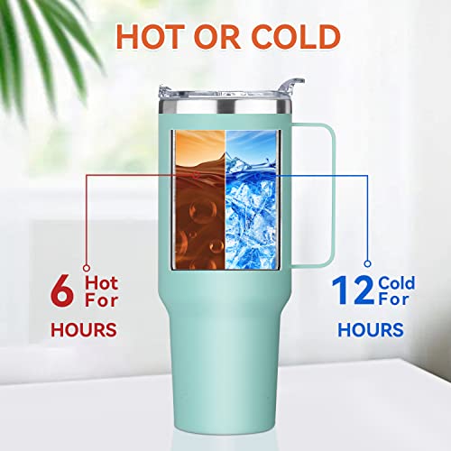 40 oz Stainless Steel Tumbler with Handle (8 Count)