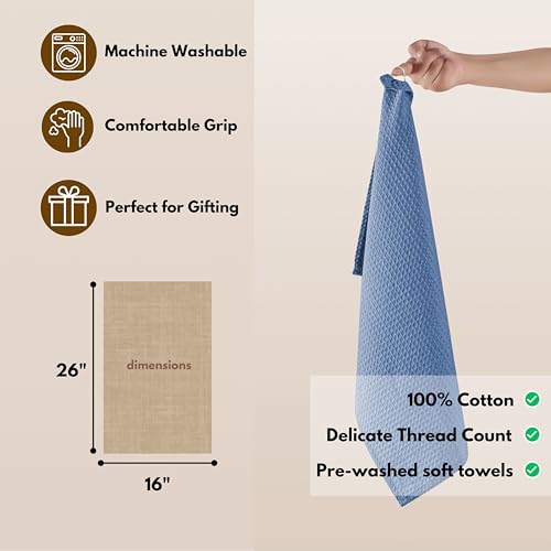 Cotton Kitchen Towel with Hanging Loop 16x26 inches (4 Count)