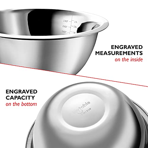 Stainless Steel Mixing Bowls with Measuring Cups & Spoons Set of 14