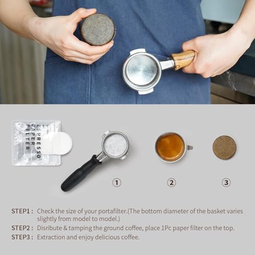 53mm Espresso Paper Filters Fits 54mm Portafilter Baskets (100 Count)
