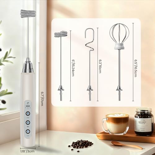 Milk Frother Handheld Rechargeable