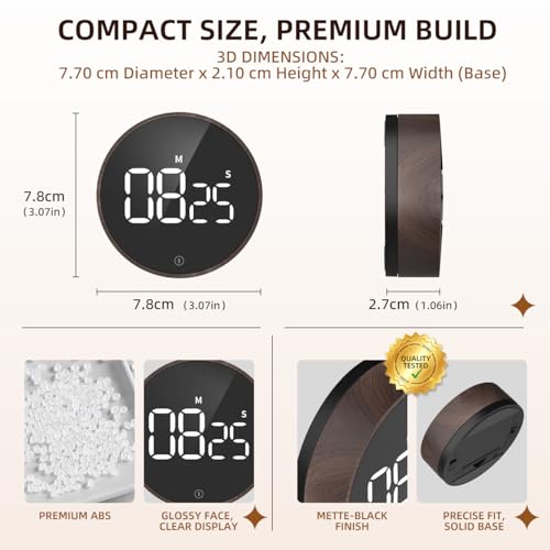Digital Magnetic Kitchen Timer & Stopwatch with LED Display