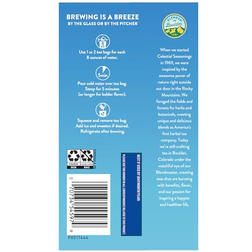 Cold Brew Sweetened Tea with Lemon Iced Tea 18 Tea Bags (18 Count)