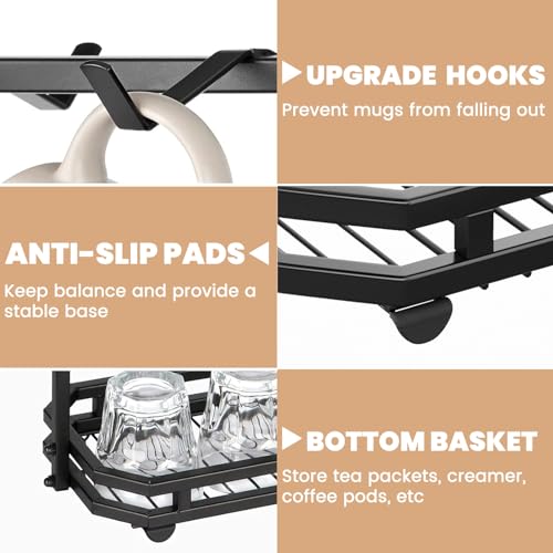 Mug Rack 14 Hooks Coffee Mug Holder
