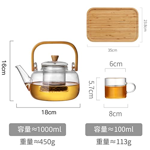 High Temperature Resistant Glass Teapot Electric Pottery Stove Small Single Brewing Tea Set Flower Tea Tea Set Kettle