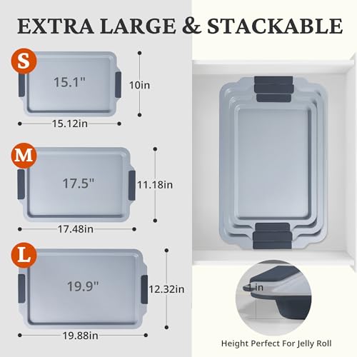Non Stick Ceramic Baking Sheet Pan Set of 3 (3 Count)