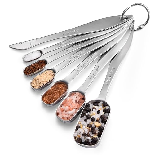 18 8 Stainless Steel Measuring Spoons with Long Handle