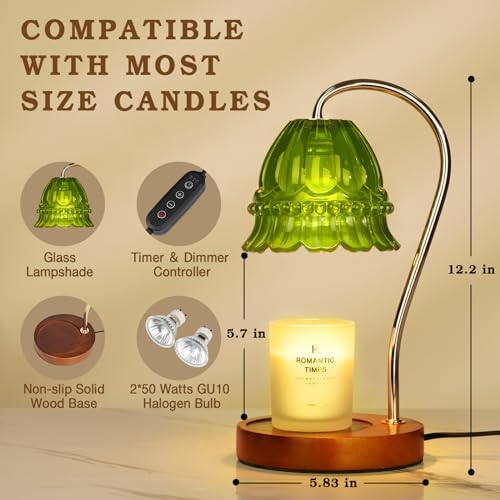 Flower Candle Warmer Lamp with Timer